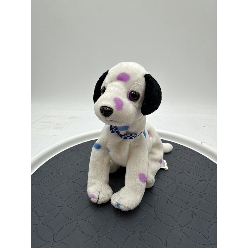Ty Beanie Baby Dizzy Dalmatian Dog 2001 Blue Purple Spots No Hang Tag